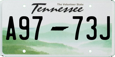 TN license plate A9773J