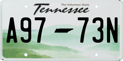 TN license plate A9773N