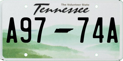 TN license plate A9774A