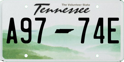 TN license plate A9774E