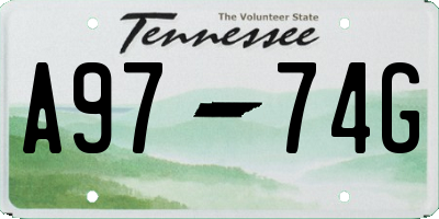 TN license plate A9774G
