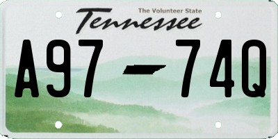 TN license plate A9774Q