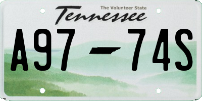 TN license plate A9774S