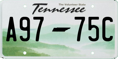 TN license plate A9775C
