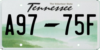 TN license plate A9775F