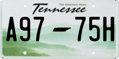 TN license plate A9775H