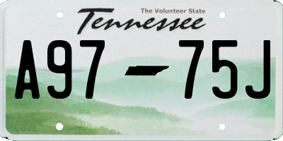 TN license plate A9775J