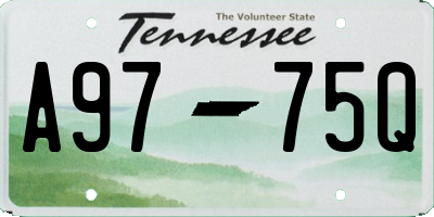 TN license plate A9775Q