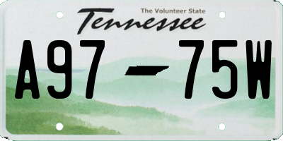 TN license plate A9775W