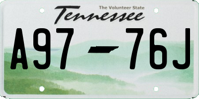 TN license plate A9776J