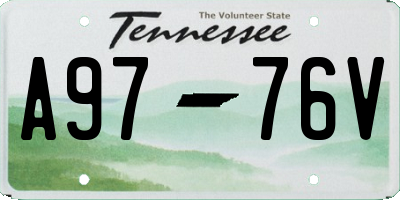 TN license plate A9776V