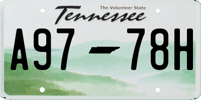 TN license plate A9778H