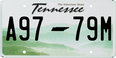 TN license plate A9779M