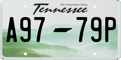 TN license plate A9779P