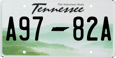 TN license plate A9782A