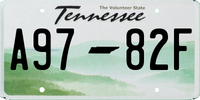 TN license plate A9782F