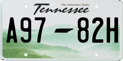 TN license plate A9782H
