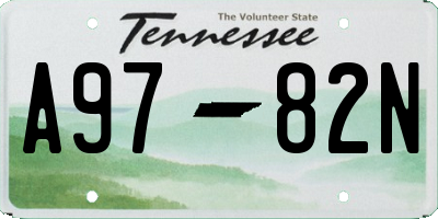 TN license plate A9782N