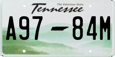 TN license plate A9784M