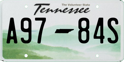 TN license plate A9784S