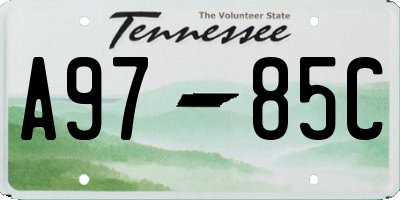 TN license plate A9785C