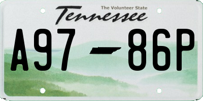 TN license plate A9786P