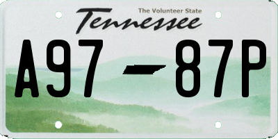 TN license plate A9787P