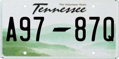 TN license plate A9787Q