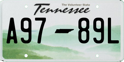 TN license plate A9789L