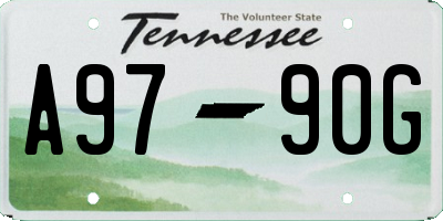 TN license plate A9790G