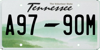 TN license plate A9790M