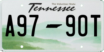 TN license plate A9790T