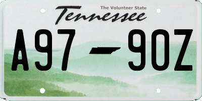 TN license plate A9790Z