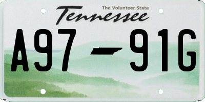 TN license plate A9791G