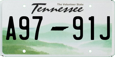 TN license plate A9791J