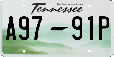 TN license plate A9791P