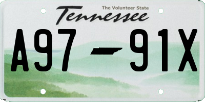 TN license plate A9791X