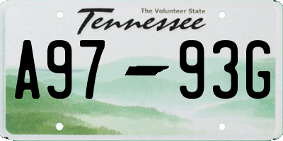 TN license plate A9793G