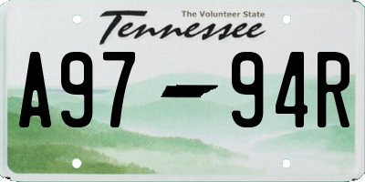 TN license plate A9794R