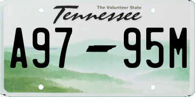 TN license plate A9795M
