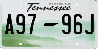 TN license plate A9796J