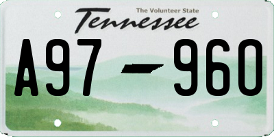 TN license plate A9796O