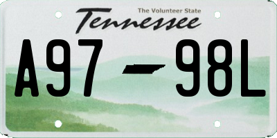 TN license plate A9798L