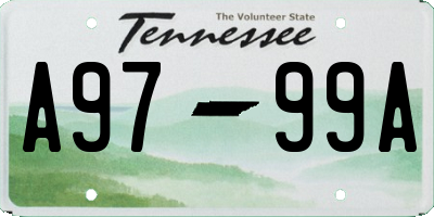 TN license plate A9799A