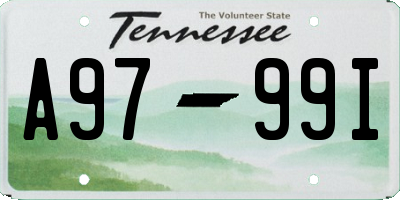 TN license plate A9799I