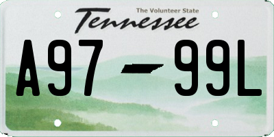 TN license plate A9799L