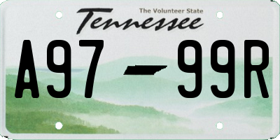 TN license plate A9799R