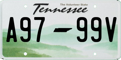TN license plate A9799V
