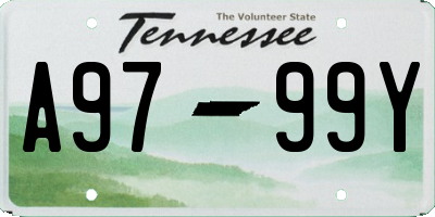 TN license plate A9799Y