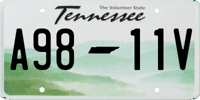 TN license plate A9811V